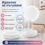 Настолно огледало LED осветление лупа увеличение 10Х грим баня тоалетка гримиране дома жена бюро, снимка 6