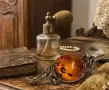Винтидж сребърна брошка с балтийски кехлибар., снимка 2