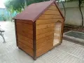 Дървена кучешка къща средни и големи породи кучета , къща кучета от дърво, кучешка колиба , куче, снимка 1