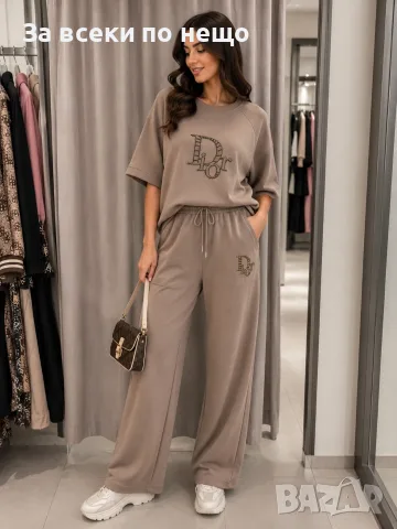 Christian Dior Дамски Летен Комплект Тениска И Долнище👚🩳Дамски Къс Екип Кристиян Диор Код A1648, снимка 2 - Спортни екипи - 55367733