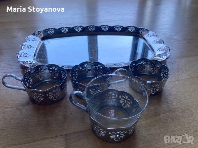 Сервиз за чай и десерти от соца, снимка 5 - Антикварни и старинни предмети - 55152340