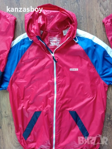 Levi's Men's Colorblock Windrunner Jacket Chinese Red - мъжко яке р-р XL, снимка 2 - Якета - 54136095