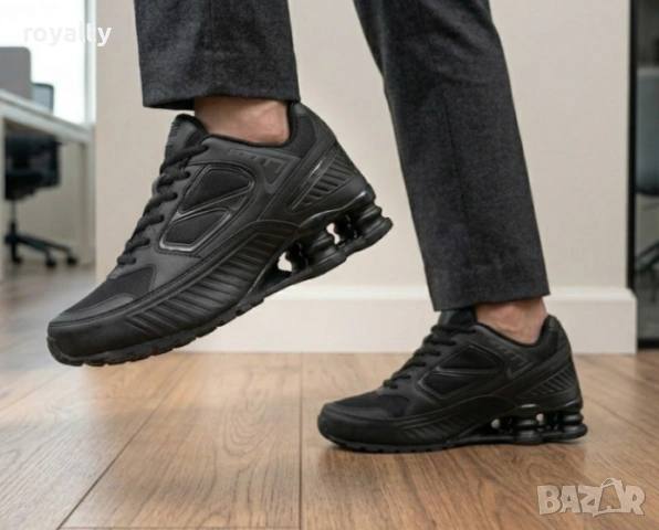 Nike Shox Enigma Black Нови Черни Мъжки Маратонки Найк с Кутия , снимка 3 - Маратонки - 54653640