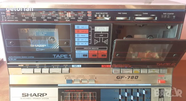 Радиокасетофон Sharp GF-780, снимка 7 - Радиокасетофони, транзистори - 55479436