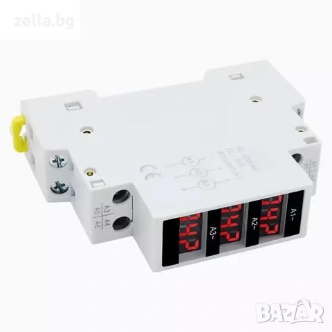 Трифазен дигитален амперметър 1-100A за ел. табло – DIN шина 35mm, клас на точност AC 80-500V 10428, снимка 16 - Друга електроника - 54694661