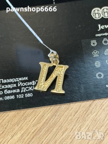 Златна висулка 14К / Златна буква N, снимка 5 - Колиета, медальони, синджири - 54780461