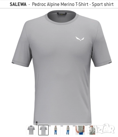 тениска Salewa - Pedroc Alpine Merino T-Shirt размер Л, снимка 4 - Тениски - 54875608