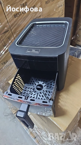Air Fryer 2в1 4.3L + грил – 1500W, снимка 3 - Фритюрници - 54568357