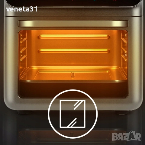 Еър фрайър и фурна 2-в-1 , XXL Капацитет 8.5L, 1350W, 10 Програми, LED Тъч дисплей, снимка 4 - Фритюрници - 54082941