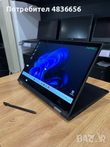 Като нов! Лаптоп Lenovo L13 Yoga touch i7/16GB RAM/512 NVMe, 3 м. гар., снимка 7 - Лаптопи за дома - 54761683