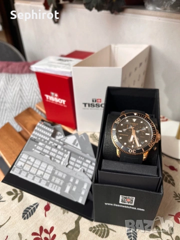 Tissot Seastar 1000 Chronograph – Нов (Rose Gold PVD), снимка 5 - Мъжки - 54208027