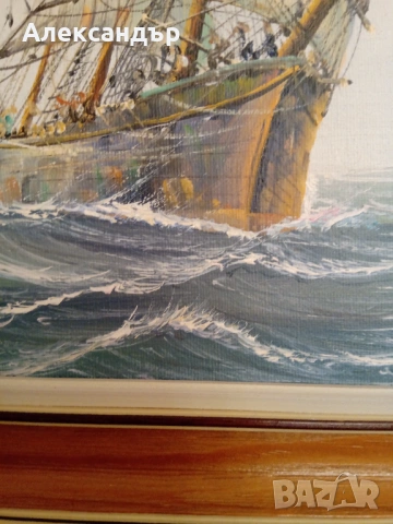 Маслена картина подписана, снимка 3 - Картини - 53919731