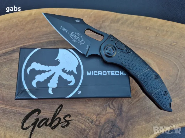 Автоматичен нож Microtech/Borka Stitch OTS AUTO 169-1,Apocalyptic Black, снимка 11 - Ножове - 55562180