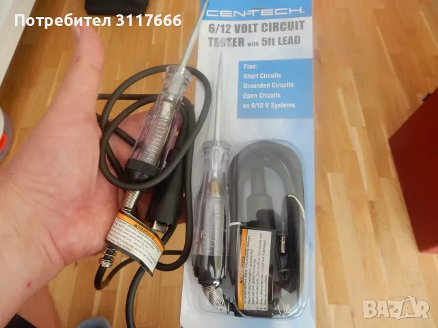 6/12 Volt Circuit Tester Cen Tech - Needle Point - Vintage in original package, снимка 3 - Други инструменти - 55603203