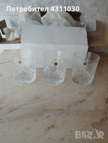 Нови големи кристални чаши  за  уиски