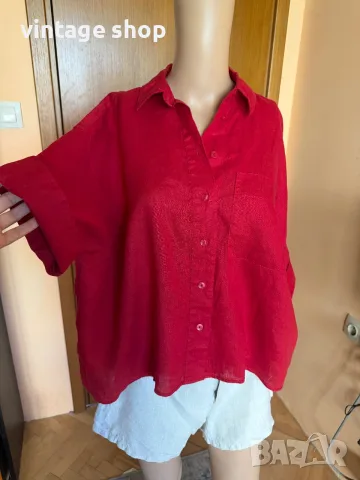 Дамски ризи с къс ръкав, размер L/XL, снимка 8 - Ризи - 55681826