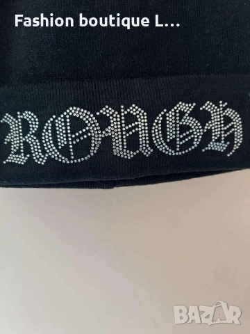 Дамска шапка с блестящи камъчета 🖤, снимка 2 - Шапки - 54731072