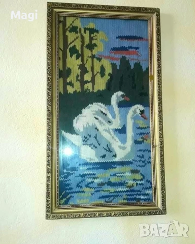 Голям гоблен в рамка, снимка 2 - Гоблени - 55125684