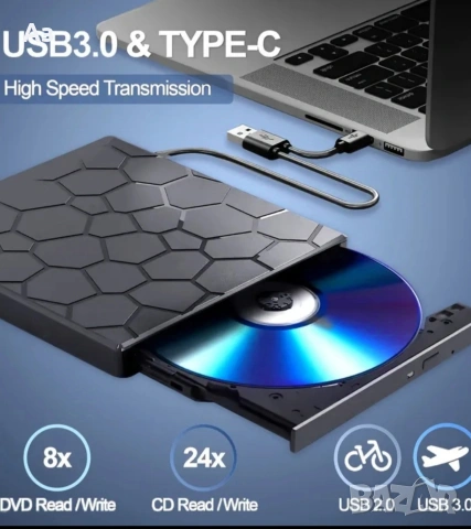 Външно DVD/CD записващо устройство, снимка 14 - Друга електроника - 54042409