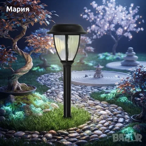 Комплект соларни градински лампи 10 броя – LED външни фенери IP44