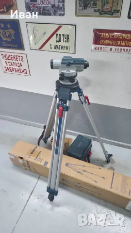 Оптичен нивелир Bosch GOL 26 G Professional С нов статив BT 160 и куфар за транспортиране 