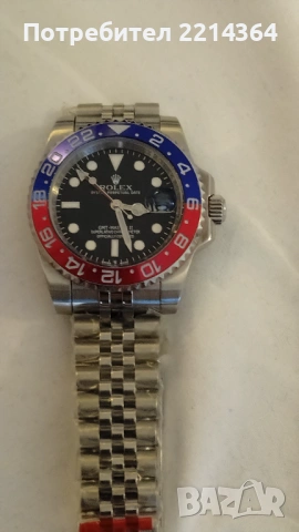 Мъжки часовник  Rolex GMT-Master ll Pepsi- с автоматичен базел-механизъм