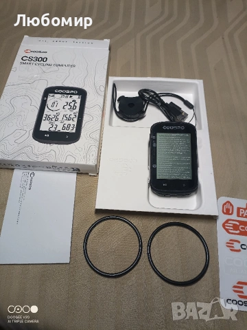 COOSPO CS300 Безжичен велокомпютър GPS Скоростомер Километраж Bluetooth Великобритания, снимка 3 - Велосипеди - 54377240