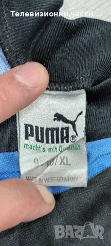 Ретро винтидж футболна тениска фланелка Puma #10 черно-синьо райе,размер XL, снимка 7 - Спортни дрехи, екипи - 54236111