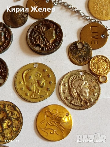 Лот 50 броя месингови пендара монети продупчени за НАКИТ, НОСИЯ, ЗАБРАДКА КОЛЕКЦИЯ 50056, снимка 6 - Нумизматика и бонистика - 54104870