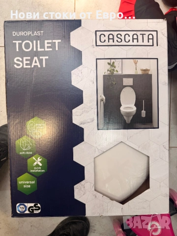 Дуропласт тоалетна седалка Cascata с механизъм за плавно затваряне и лесен монтаж. Материал: Седалка