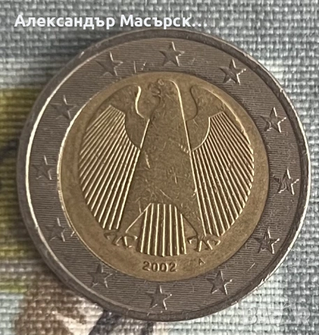 🇩🇪 Германия 2 Евро, 2002 г.
