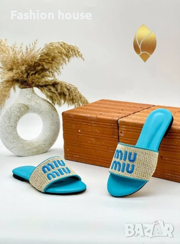 Miu miu дамски чехли 5 цвята, снимка 3 - Чехли - 54578647