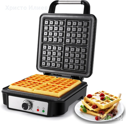 Гофретник 1200W Мощен голям за 4 гофрети