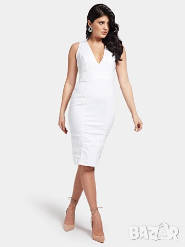 Дънкова рокля Guess. Slim fit модел, размер XS/S, снимка 5 - Рокли - 54621900
