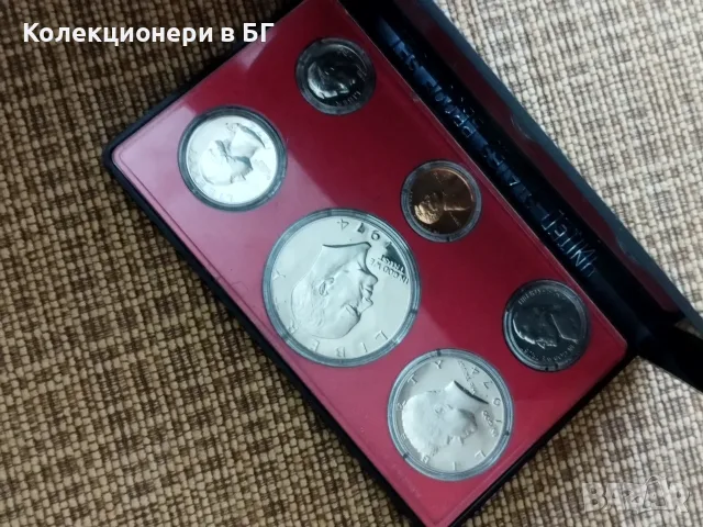 СЕТ С ШЕСТ ❗️PROOF❗️МОНЕТИ - САЩ 1974 ГОДИНА, снимка 3 - Нумизматика и бонистика - 55545534
