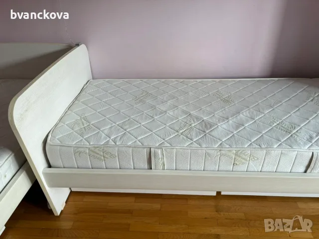 Масивни единични легла НЕОСЕТ, матраци МАГНИФЛЕКС, 3 дълбоки чекмеджета, снимка 3 - Спални и легла - 55438859