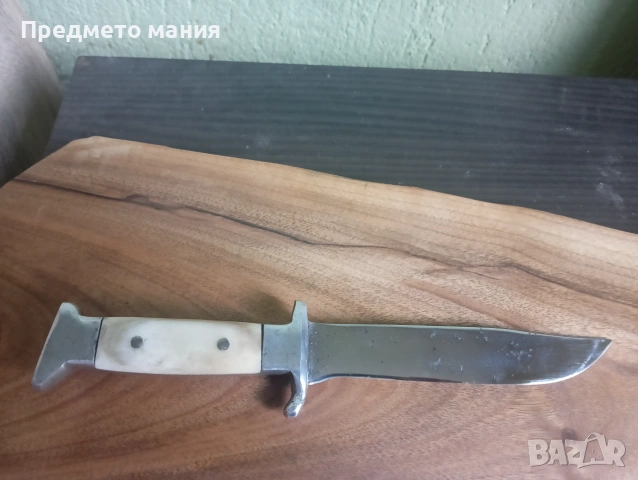 Нож ръчна изработка с дръжка от еленов рог, снимка 5 - Ножове - 55136370