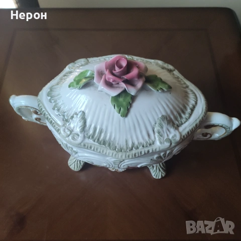 Порцеланова фруктиера, снимка 10 - Антикварни и старинни предмети - 40957282