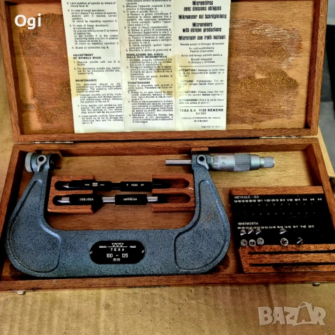 Микрометър резбомер TESA, снимка 3 - Шублери - 54271132