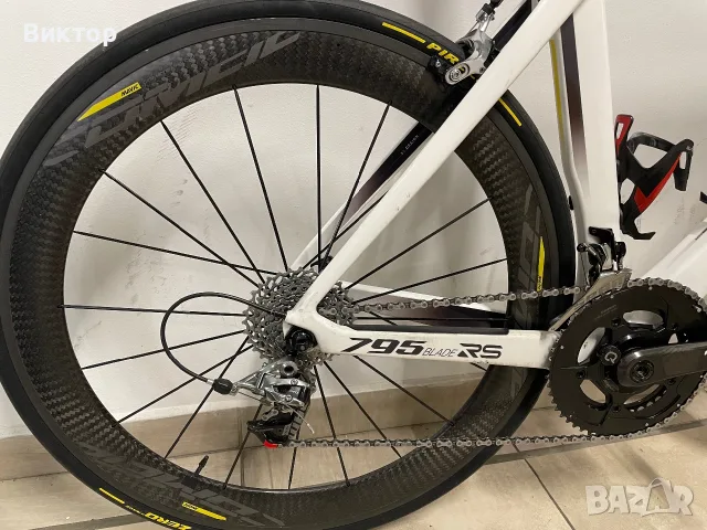 Шосеен велосипед Look 795 Blade RS (Размер S) – Sram Red 2x10 + Quarq + Mavic Comete 60мм, снимка 8 - Велосипеди - 55692869