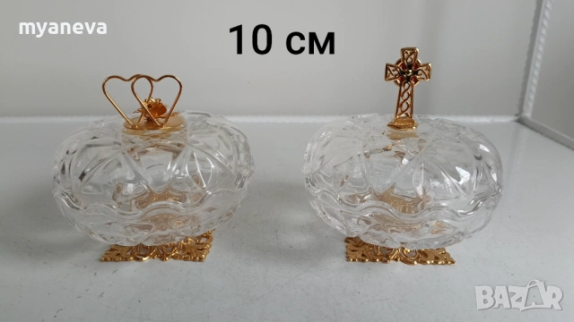 Кристални кутии за бижута и малки предмети от Killarney Crystal ,Ирландия.