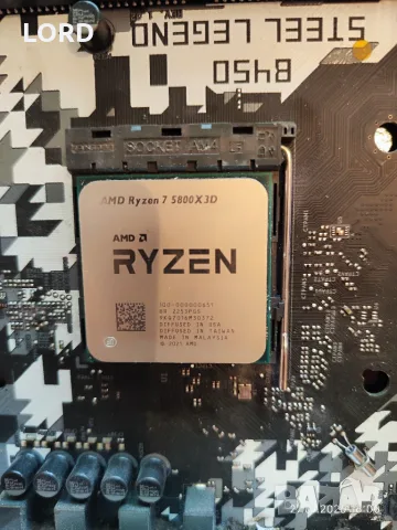 Комплект Ryzen 7 5800X3D + ASRock B450 Steel Legend, снимка 3 - Процесори - 55433358