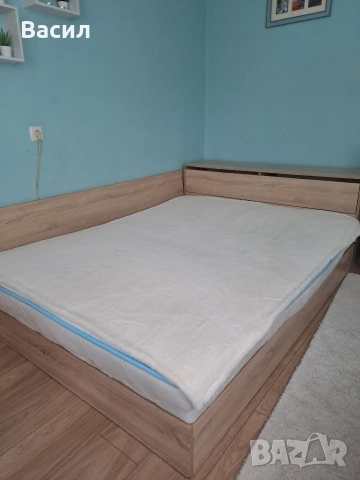 Спалня с ракла и матрак 144/190 Дъб - Санома, снимка 9 - Спални и легла - 54381527
