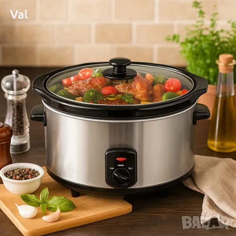 Slow Cooker тенджера Royalty Line SLC1012/SLC1013 – спестява време, съхранява вкуса, снимка 2 - Съдове за готвене - 55340505