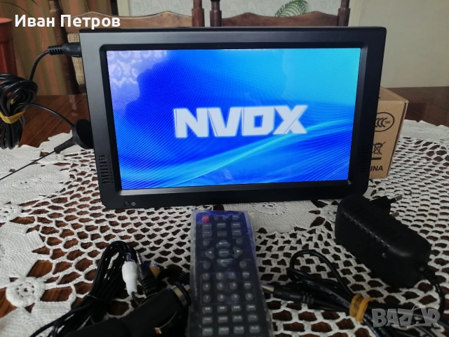 Портативен телевизрче чисто ново  NVOX 10.1''  за кола и дома   ''