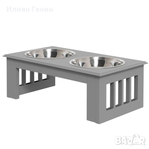 Станция за хранене на кучета PawHut, неплъзгаща се, 44x24x15 см