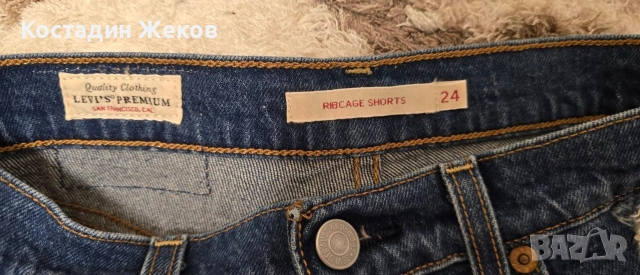 Нови. Дамски оригинални дънкови къси панталони Levi's Ribcage , снимка 6 - Къси панталони и бермуди - 54895628