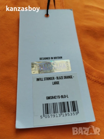 Gymshark Infill Stringer - Orange - мъжки фитнес потник Л НОВ, снимка 5 - Други - 54290049