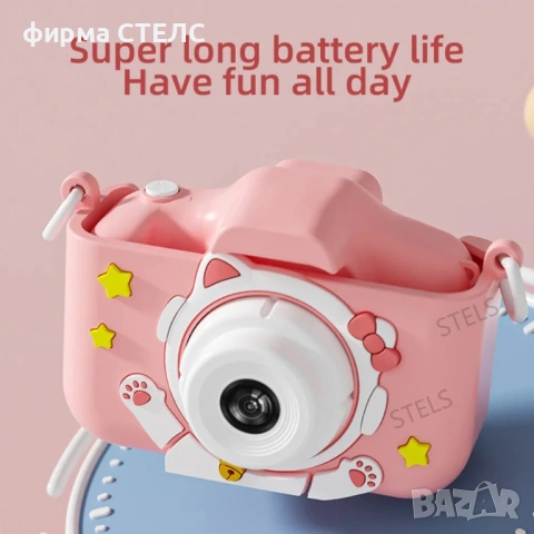 Детски фотоапарат STELS KittyCam X300, 40MP, Селфи детска камера, USB-C, снимка 5 - Други - 44043534