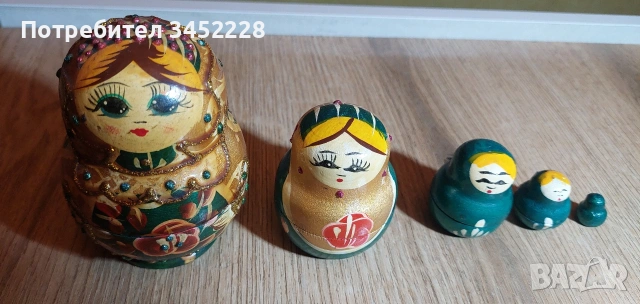 Матрйошки комплект 5 броя за ценители , снимка 2 - Антикварни и старинни предмети - 54151291